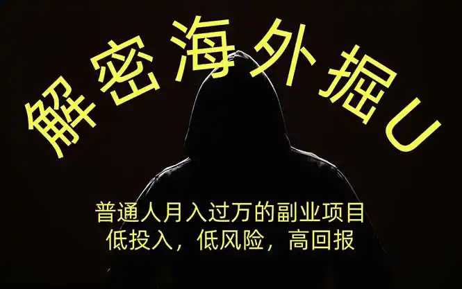 解密海外掘U,普通人月入过万的副业项目,低投入、低风险高回报,没有之一-二当家网创资源站