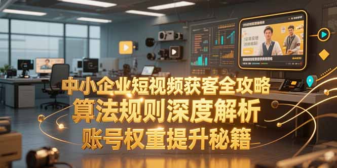 中小企业短视频获客全攻略，算法规则深度解析，账号权重提升秘籍-二当家网创资源站