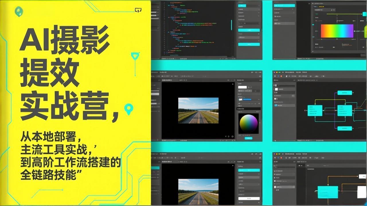 AI+摄影提效实战营，从本地部署，主流工具实战，到高阶工作流搭建的全链路技能-二当家网创资源站