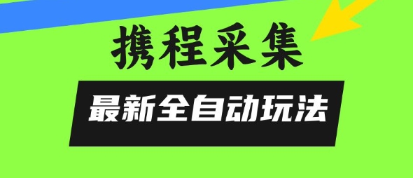 携程信息采集全自动玩法，0风控，无脑开干【揭秘】-二当家网创资源站