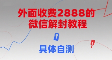 外面收费2888的微信解封教程，具体自测-二当家网创资源站