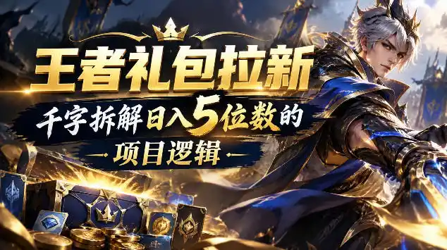 王者游戏礼包拉新_千字拆解日入5位数的项目逻辑-二当家网创资源站