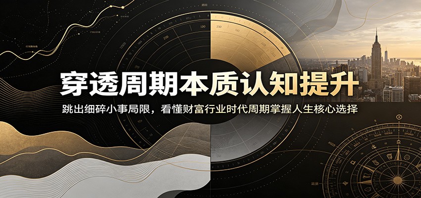 穿透周期本质认知提升：跳出细碎小事局限，看懂财富行业时代周期掌握人生核心选择-二当家网创资源站