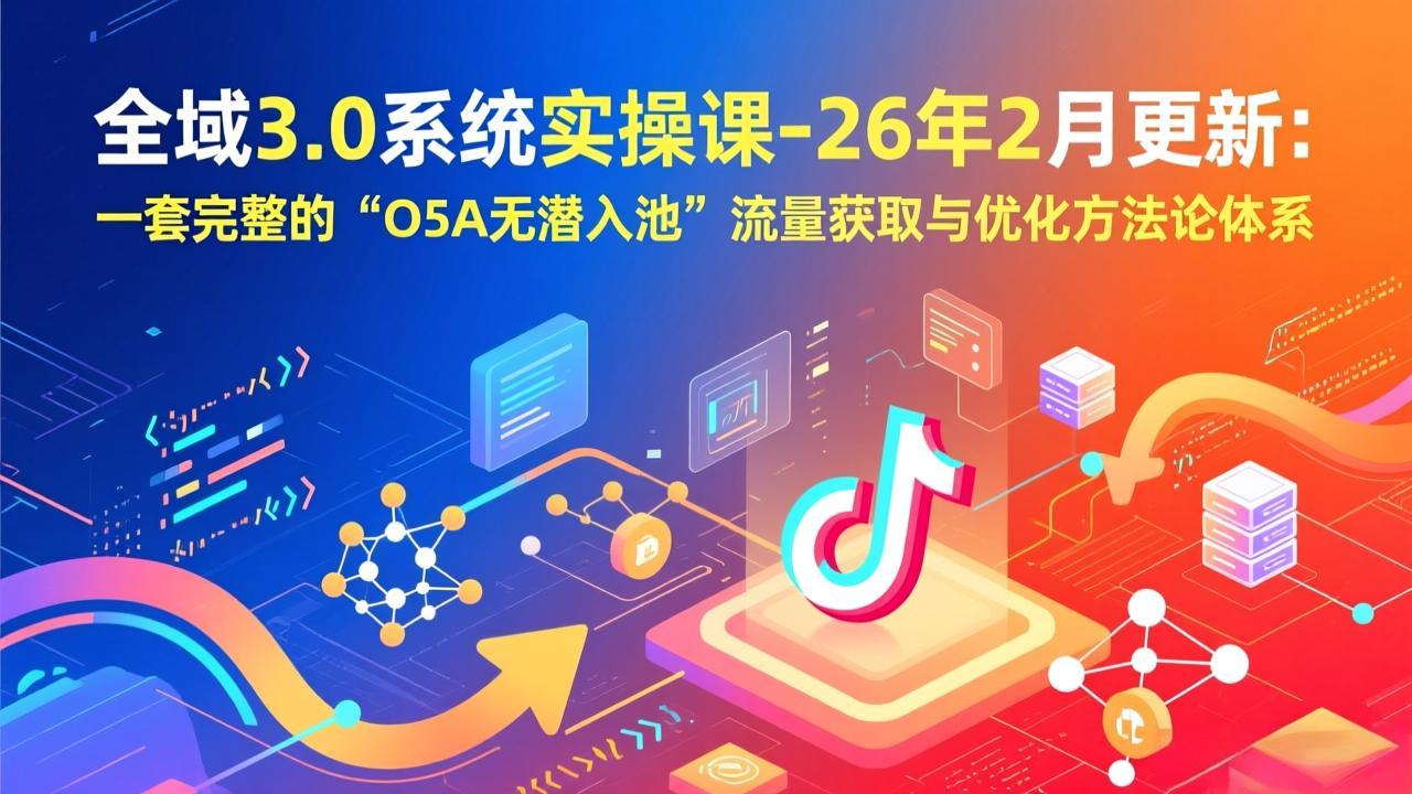 全域3.0系统实操课-26年2月更新：一套完整的“O5A无潜入池”流量获取与优化方法论体系-二当家网创资源站