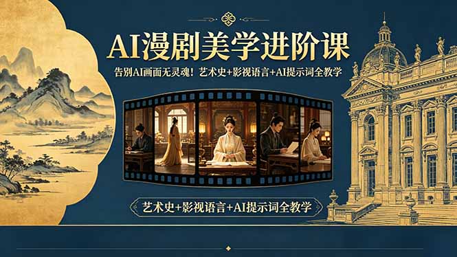 告别AI画面无灵魂！AI漫剧美学进阶课-更新，艺术史+影视语言+AI提示词全教学-二当家网创资源站