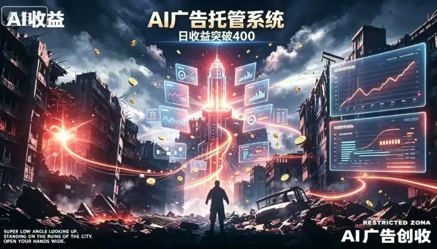 AI智能广告,全自动化运行,单日可达400+,小白新手0基础上手【揭秘】-二当家网创资源站
