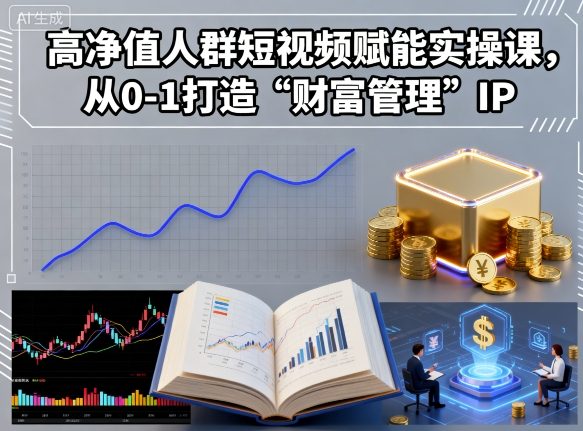高净值人群短视频赋能实操课，从0-1打造“财富管理”IP-二当家网创资源站