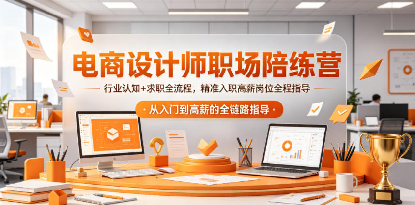 电商设计师职场陪练营,行业认知+求职全流程,精准入职高薪岗位全程指导-二当家网创资源站