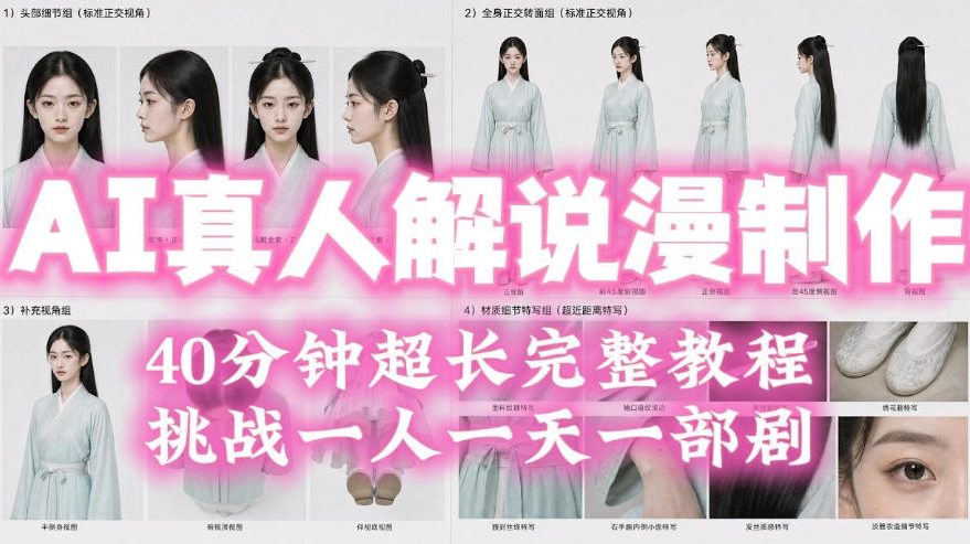2026年AI真人解说漫剧自动批量化制作教程，40分钟超长完整，自动批量化制作，挑战一人一天一部剧！-二当家网创资源站
