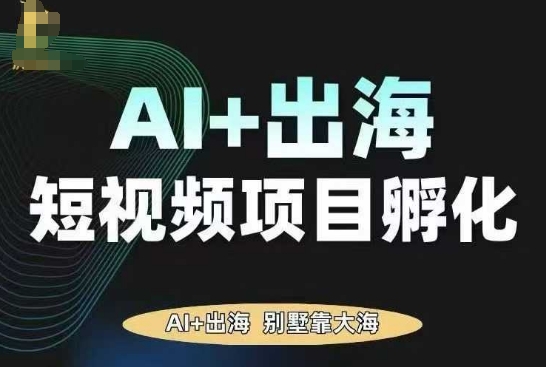 AI·TikTok AI+出海短视频项目孵化，陪你从0-1借助AI实现出海变现-二当家网创资源站