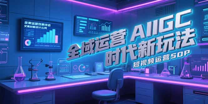 全域运营AIGC时代新玩法，文案封面设计公式，短视频运营SOP-二当家网创资源站
