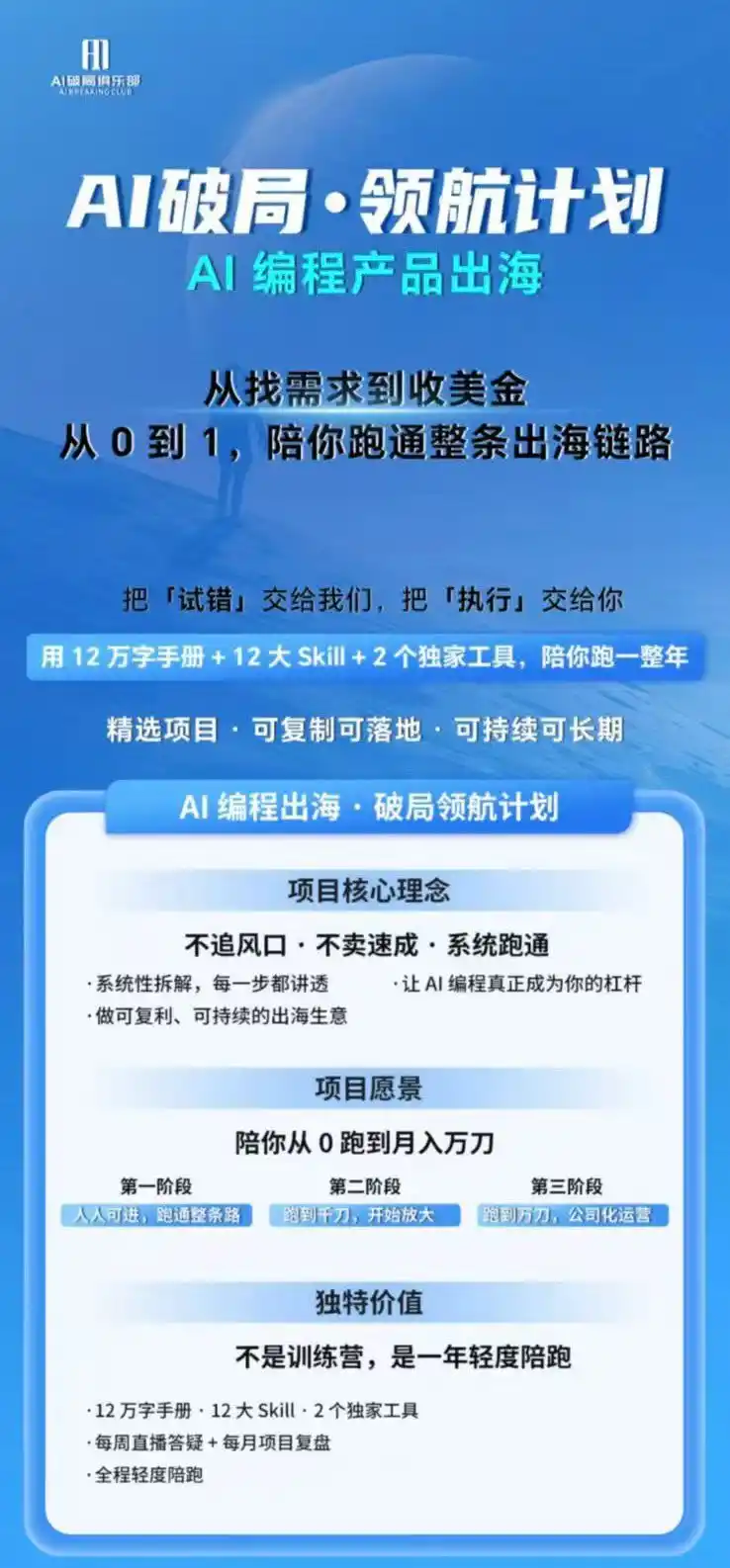 图片[1]-AI编程产品出海领航计划-更新：12万字手册+12大Skill+2个独家工具，从找需求到上线收美金跑通全链路-二当家网创资源站