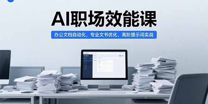 AI职场效能课，办公文档自动化，专业文书优化，高阶提示词实战-二当家网创资源站
