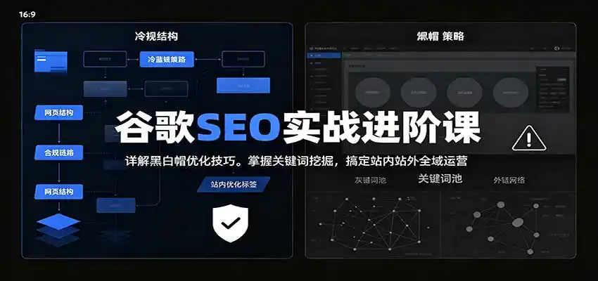 2026谷歌SEO实战进阶课:详解黑白帽优化技巧,掌握关键词挖掘,搞定站内站外全域运营-二当家网创资源站