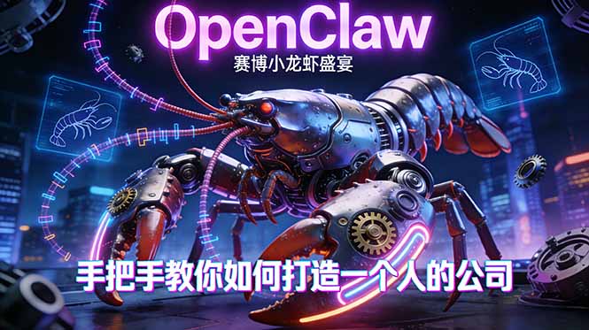 OpenClaw，小龙虾-从产品到爆款的成长之路，手把手教你如何打造一个人的公司-二当家网创资源站