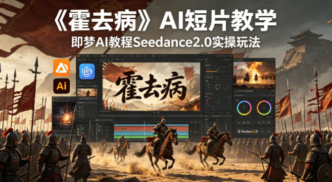 《霍去病》AI短片教学，即梦AI教程Seedance2.0实操玩法-二当家网创资源站