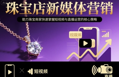 珠宝店新媒体营销，助力珠宝商家快速掌握短视频与直播运营的核心策略-二当家网创资源站
