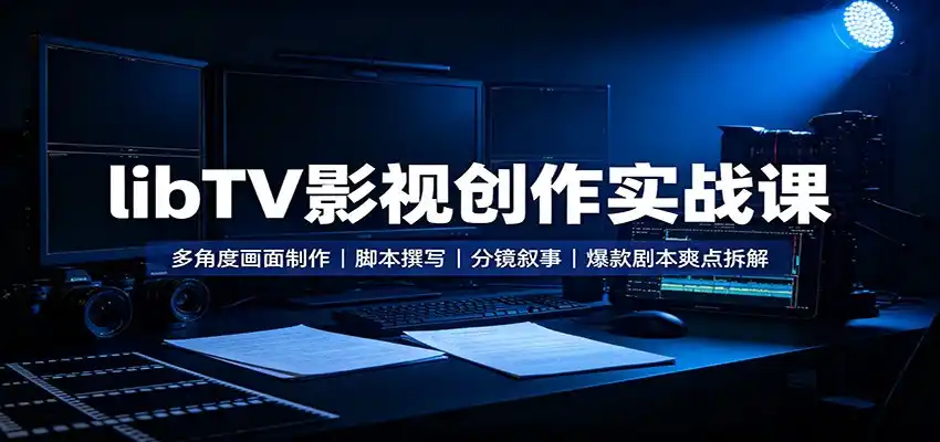libTV影视创作实战课:多角度画面制作,脚本撰写,分镜叙事,爆款剧本爽点拆解-二当家网创资源站