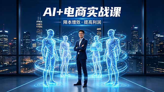 AI+电商实战课，1人+N个AI 智能体，把SOP变AI员工，实现降本增效提高利润-二当家网创资源站