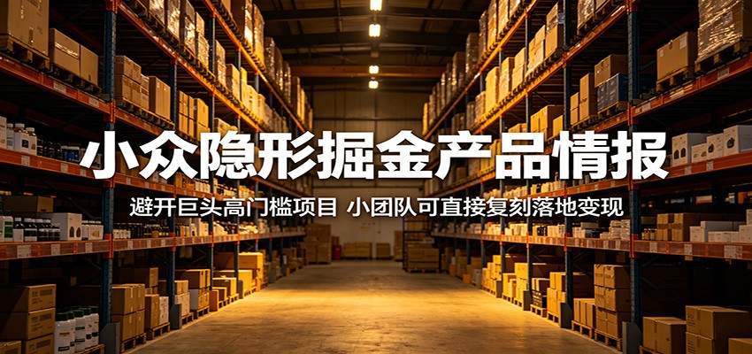 小众隐形掘金产品情报：避开巨头高门槛项目，小团队可直接复刻落地变现-二当家网创资源站