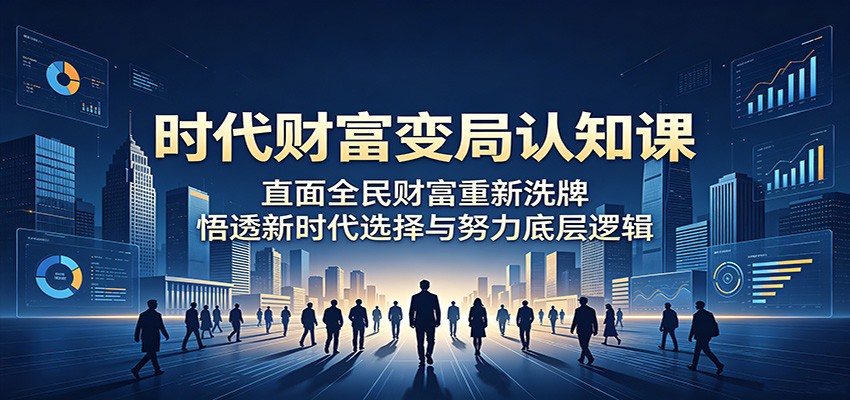 时代财富变局认知课：直面全民财富重新洗牌，悟透新时代选择与努力底层逻辑-二当家网创资源站