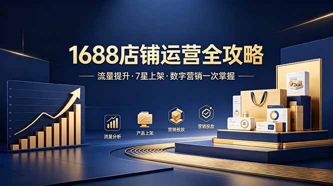 1688店铺没流量？产品上架不到7星？数字营销不会投？全套运营技能一次学(更新6月-二当家网创资源站