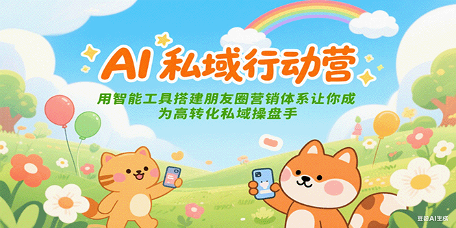 AI私域行动营：用智能工具搭建朋友圈营销体系让你成为高转化私域操盘手-二当家网创资源站