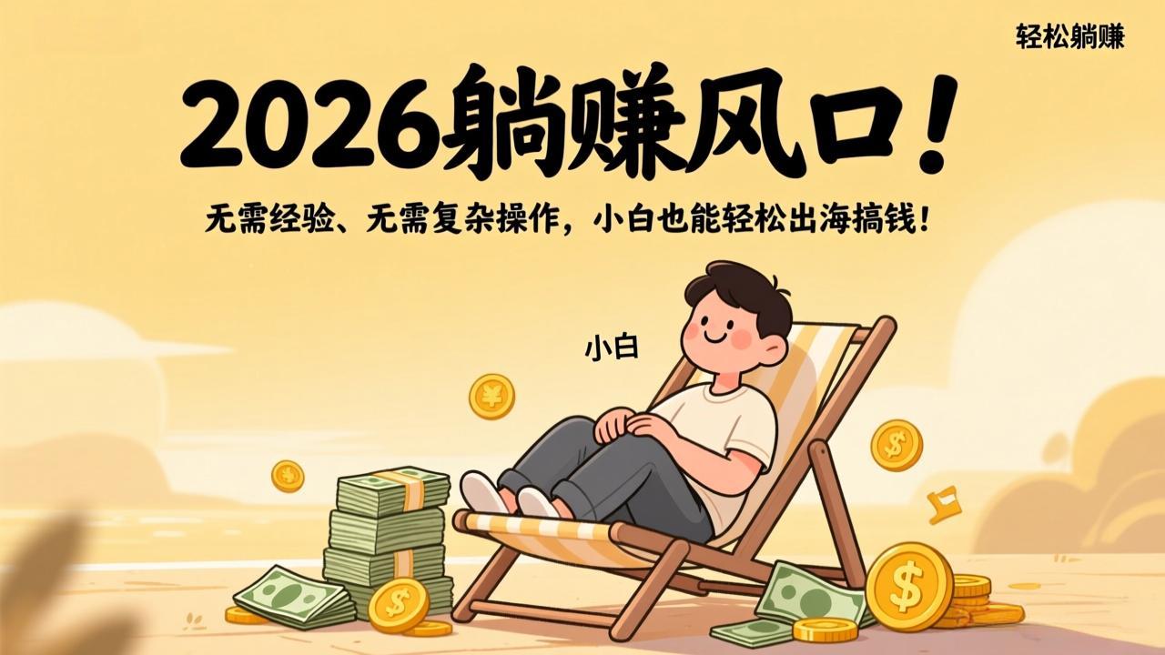 2026躺赚风口!无需经验、无需复杂操作,小白也能轻松出海搞钱!-二当家网创资源站