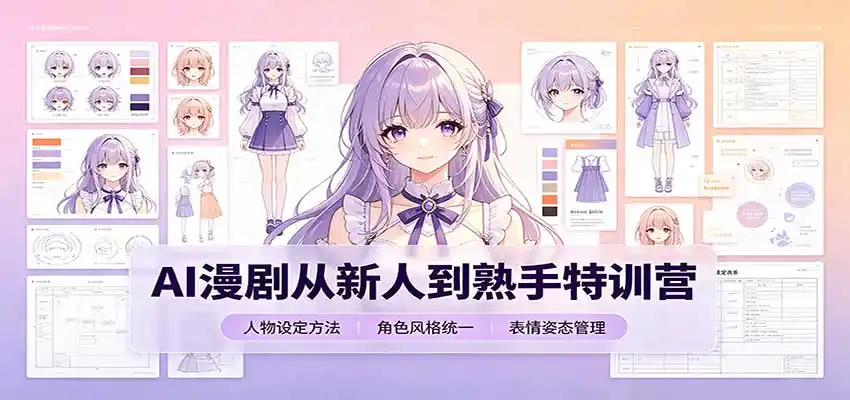AI漫剧从新人到熟手特训营:剧本分镜创作,提示词模板,人物设定与工具资源-二当家网创资源站