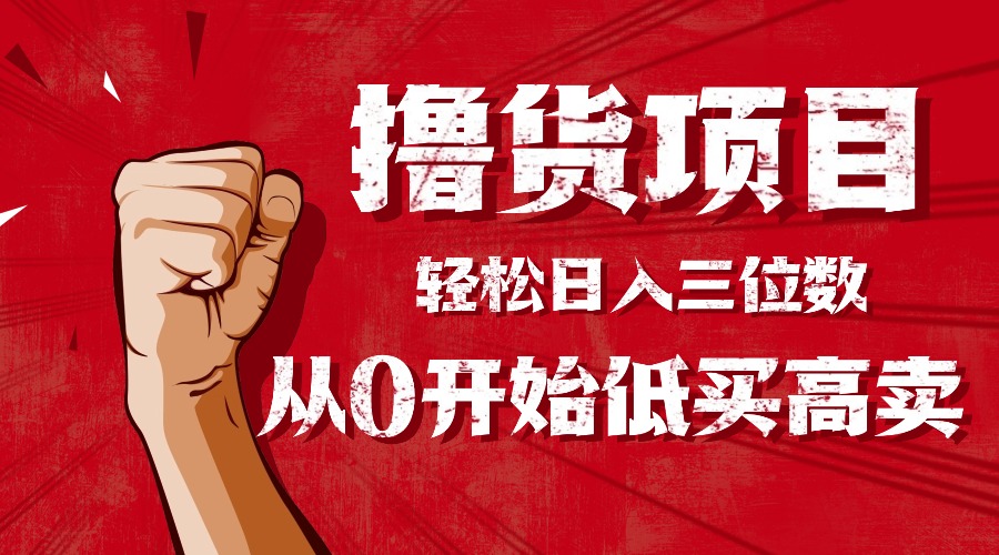 手把手教你撸货，从0开始低买高卖，小白轻松实现日入三位数!!!-二当家网创资源站