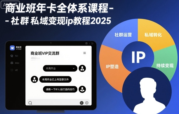 商业班年卡全体系课程-社群私域变现ip教程2025-二当家网创资源站