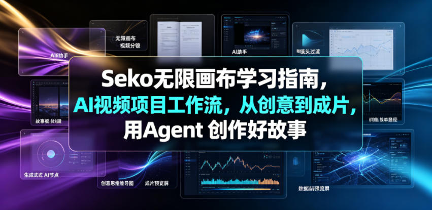 Seko无限画布学习指南,AI视频项目工作流,从创意到成片,用Agent 创作好故事-二当家网创资源站