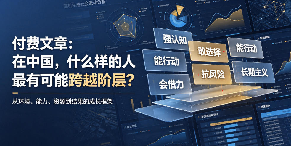 付费文章：在中国，什么样的人最有可能跨越阶层？-二当家网创资源站