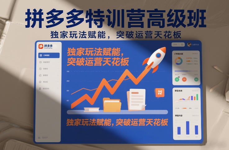 拼多多特训营高阶班，独家玩法赋能，突破运营天花板(更新26年4月18日)-二当家网创资源站