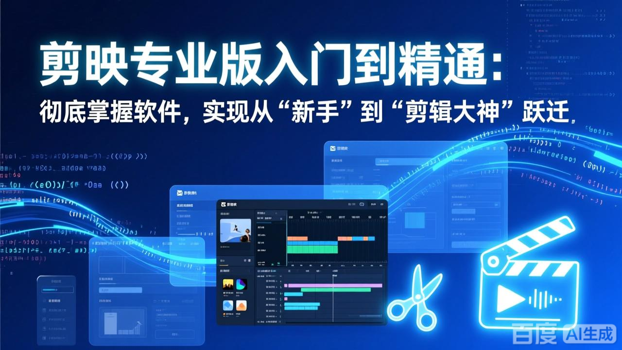 剪映专业版入门到精通：彻底掌握软件，实现从“新手”到“剪辑大神”跃迁-二当家网创资源站