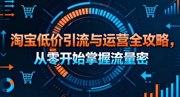 淘宝低价引流与运营全攻略，从零开始掌握流量密码-二当家网创资源站