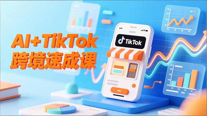 AI+TikTok跨境速成课,智能翻译、店铺定位、流程拆解,7天高效上线运营-二当家网创资源站