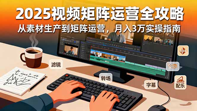 2025短视频矩阵运营全攻略:从素材生产到矩阵运营,月入3万实操指南-二当家网创资源站