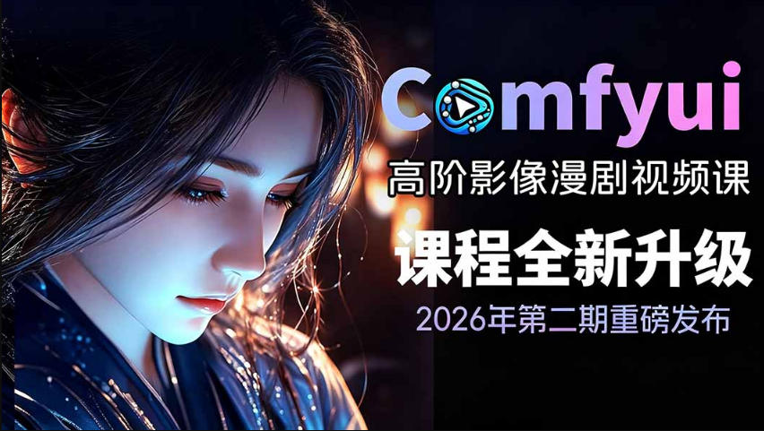 2026新版ComfyUI漫剧动画全流程实战课,0基础入门到进阶全流程动态漫,轻松实现流量变现-二当家网创资源站