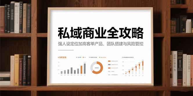 私域商业全攻略，强人设定位加高客单产品，团队搭建与风险管控-二当家网创资源站