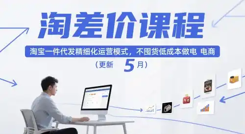 淘差价课程,淘宝一件代发精细化运营模式,不囤货低成本做电商(更新26年8月)-二当家网创资源站