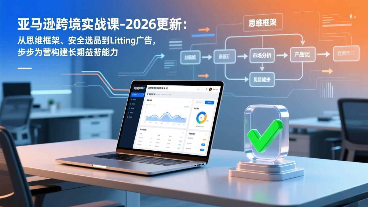 亚马逊跨境实战课-2026更新：从思维框架、安全选品到Listing广告，步步为营构建长期盈利能力-二当家网创资源站