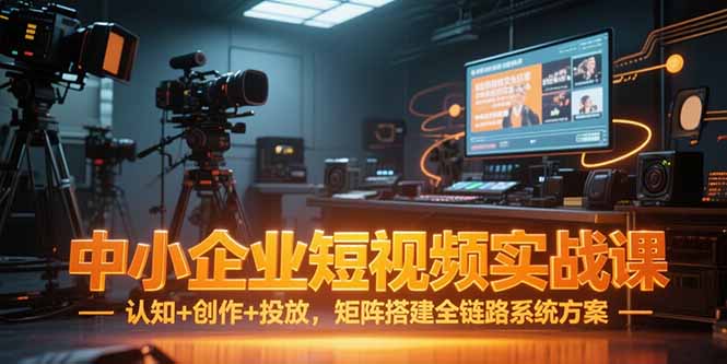 中小企业短视频实战课，认知+创作+投放，矩阵搭建全链路系统方案-二当家网创资源站