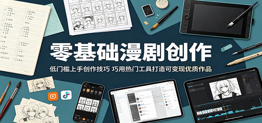 零基础漫剧创作：低门槛上手创作技巧，巧用热门工具打造可变现优质作品-二当家网创资源站