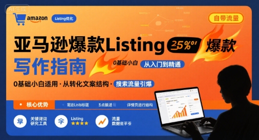 亚马逊爆款Listing写作方法，亚马逊0基础小白也能写爆款自带流量的Listing-二当家网创资源站