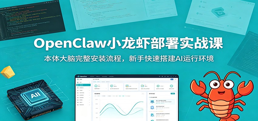 OpenClaw小龙虾部署实战课：本体大脑完整安装流程，新手快速搭建AI运行环境-二当家网创资源站