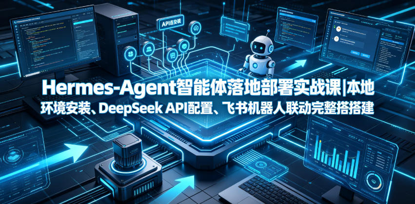 Hermes-Agent智能体落地部署实战课|本地环境安装、DeepSeek API配置、飞书机器人联动完整搭建教程-二当家网创资源站