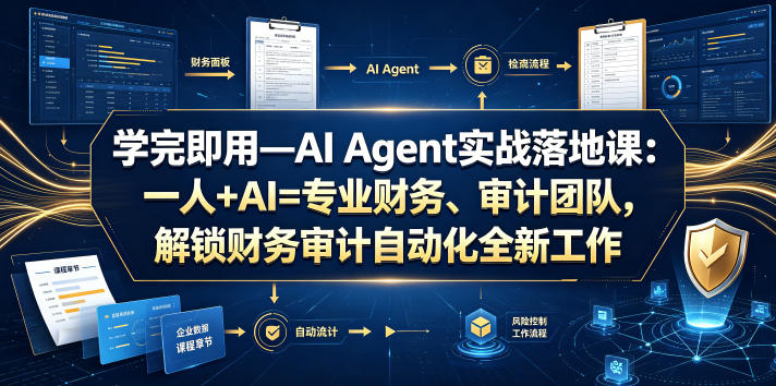 学完即用—AI Agent实战落地课：一人+AI=专业财务、审计团队，解锁财务审计自动化全新工作模式-二当家网创资源站