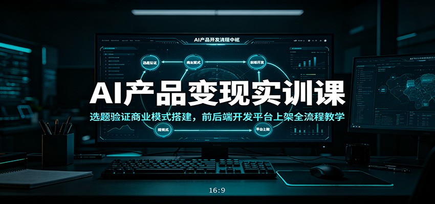AI产品变现实训课：选题验证商业模式搭建，前后端开发平台上架全流程教学-二当家网创资源站