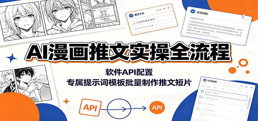 AI漫画推文实操全流程：软件API配置，专属提示词模板批量制作推文短片-二当家网创资源站